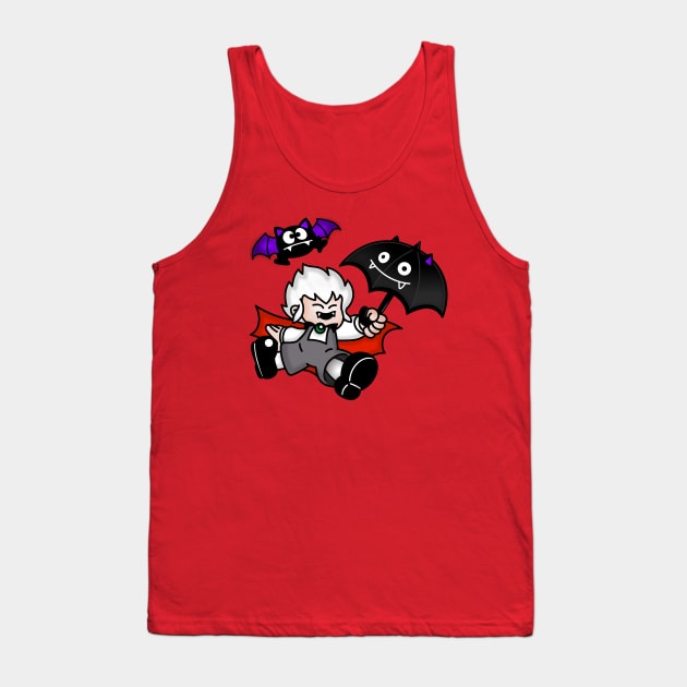 Kid Dracula's Umbrella Flight Tank Top by JPenfieldDesigns